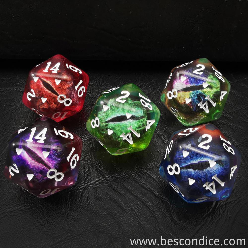 Polyhedral Dragon Eye Dice 20 Sides 3 Polyhedral Dragon Eye Dice 20 Sides 3
